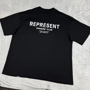 Represent Owners’ Club Black Graphic Tee Men XL Minimal
